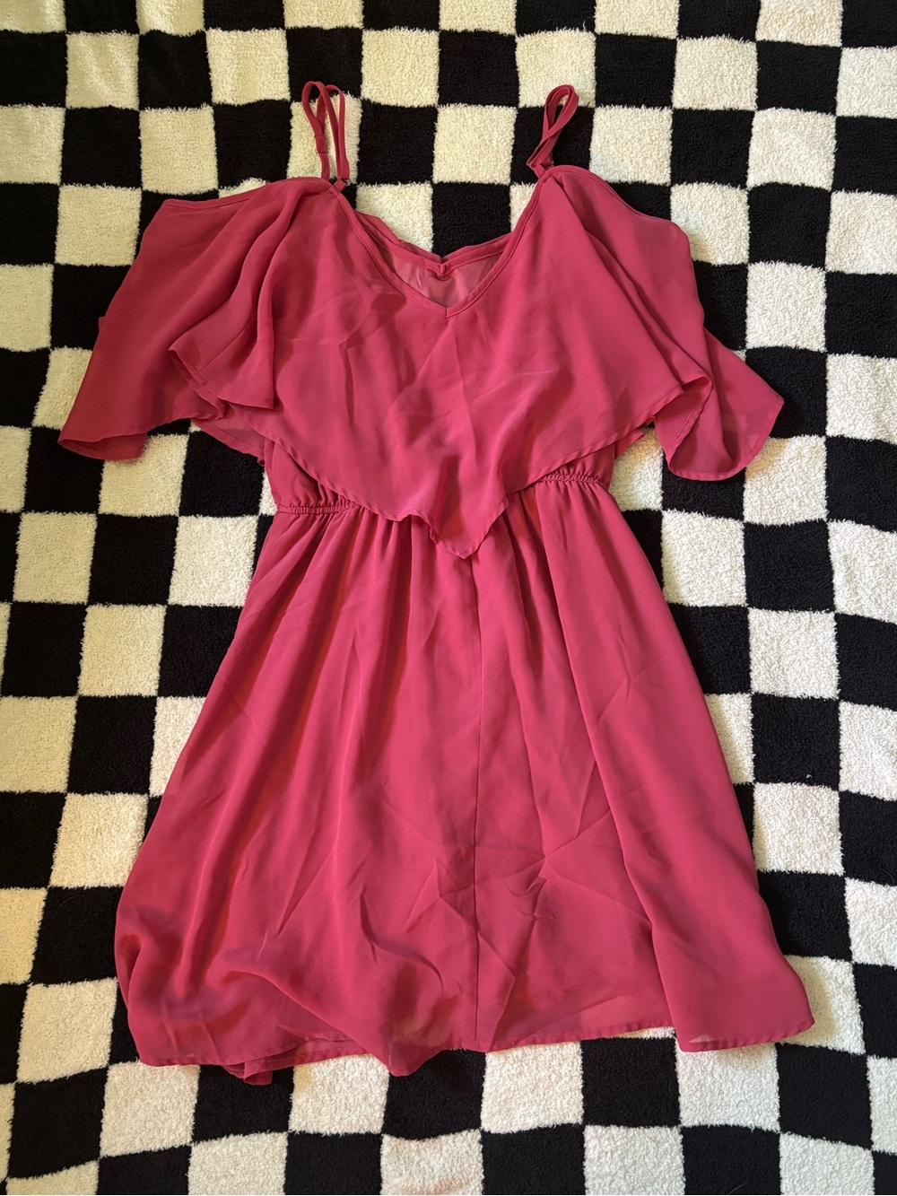 Wrangler Pink Off-the-Shoulder Lightweight Dress Size M